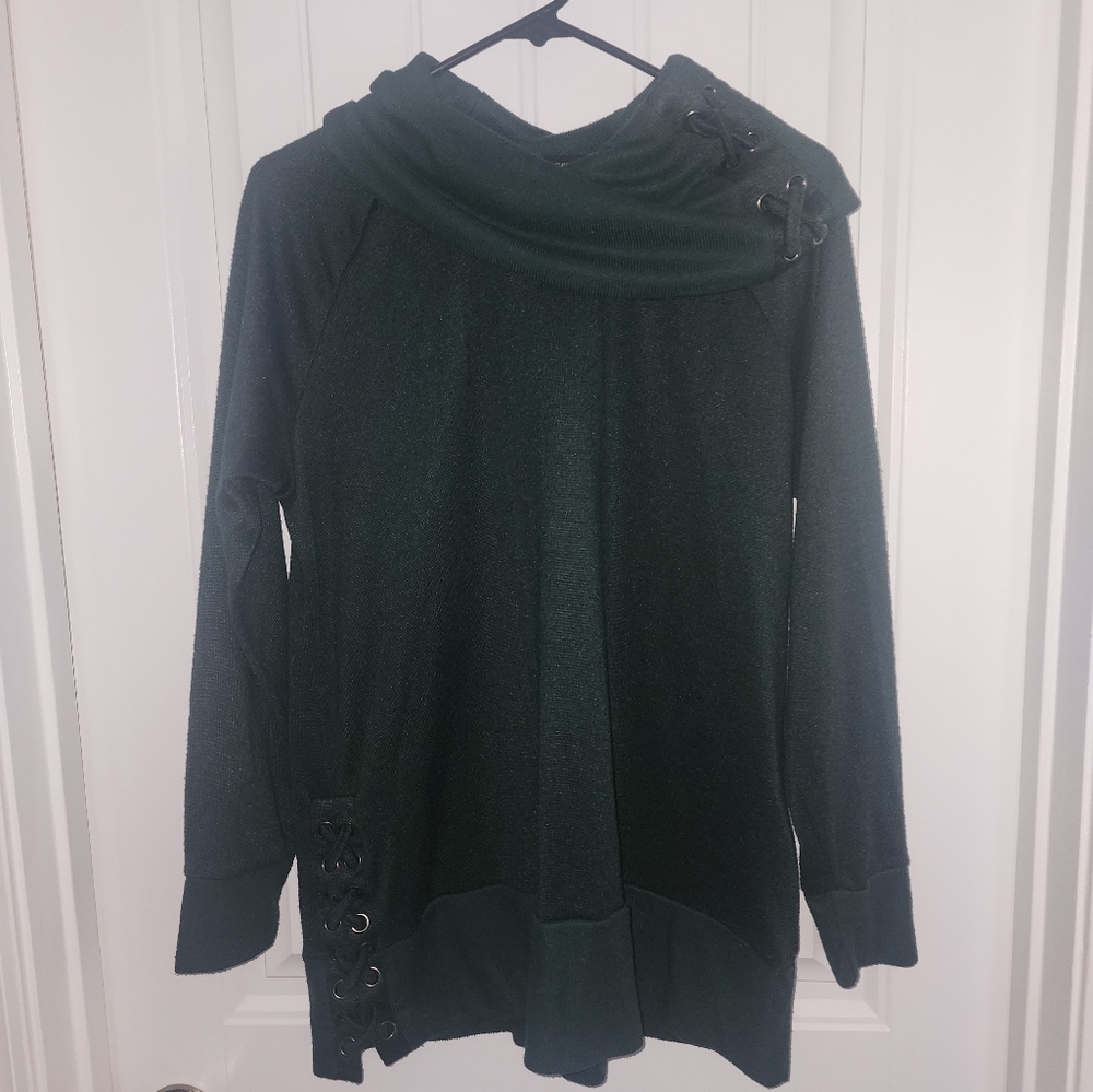 Goddess olive green turtleneck sweater